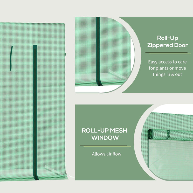 Small Garden Greenhouse Tent, L198xW77xH149-168cm