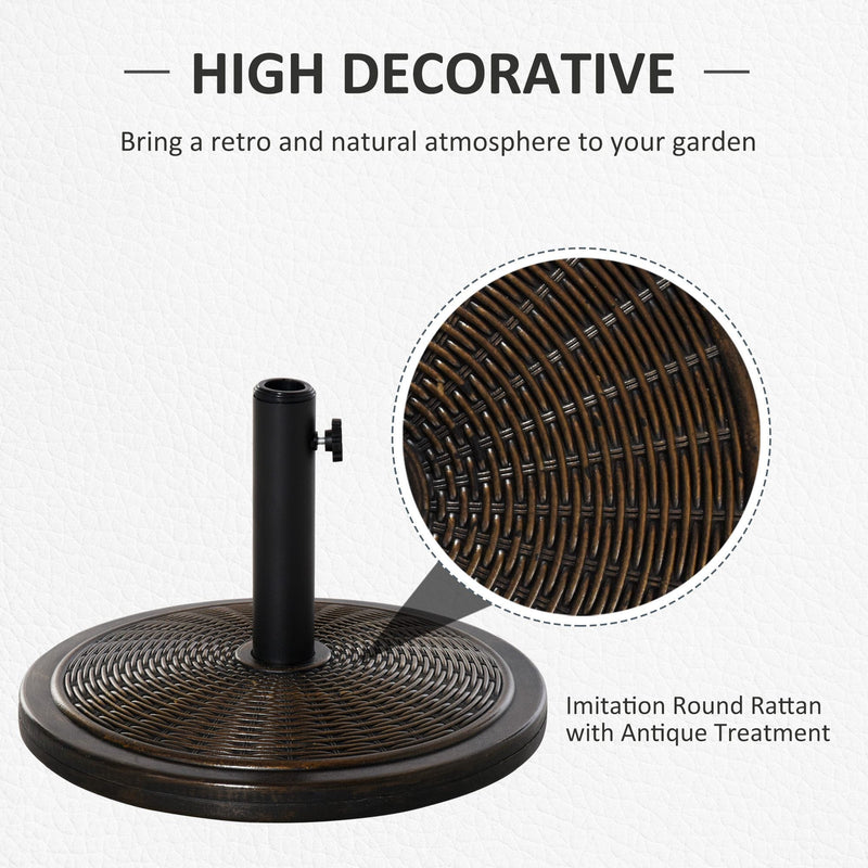 Stylish Patio Umbrella Stand, 35-48mm Poles Outsunny