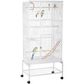 PawHut White 3-Tier Bird Cage with Toys PawHut