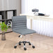 Vinsetto Armless Mid Back Desk Chair With Wheels, Light Grey