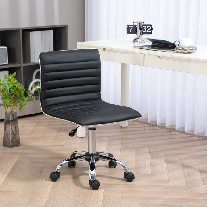 Vinsetto Black Desk Chair With Wheels