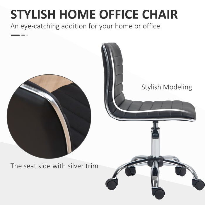 Vinsetto Black Desk Chair With Wheels