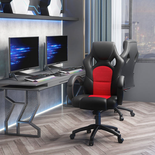 Vinsetto Gamer Chair With Wheels Red and Black