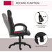 Vinsetto Gamer Chair With Wheels Red and Black