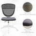 Vinsetto Grey Mesh Armless Mid Back Desk Chair With 360° Swivel Wheels