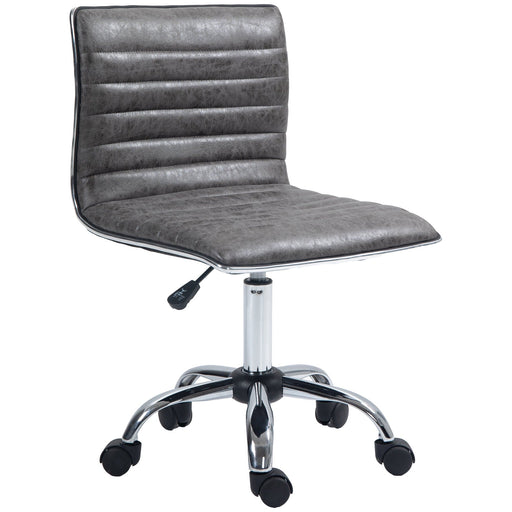 Vinsetto Height Adjustable Armless Desk Chair, Grey