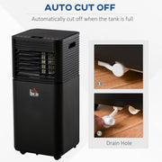 8000 BTU Portable AC w/ Remote, LED, 24Hr Timer Homcom
