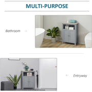 Grey Freestanding Bathroom Cabinet Kleankin