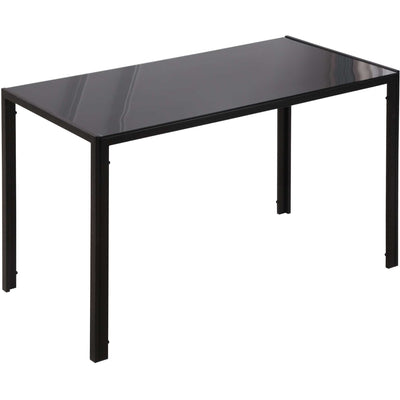 Rectangular Glass Dining Table For 4 People Homcom