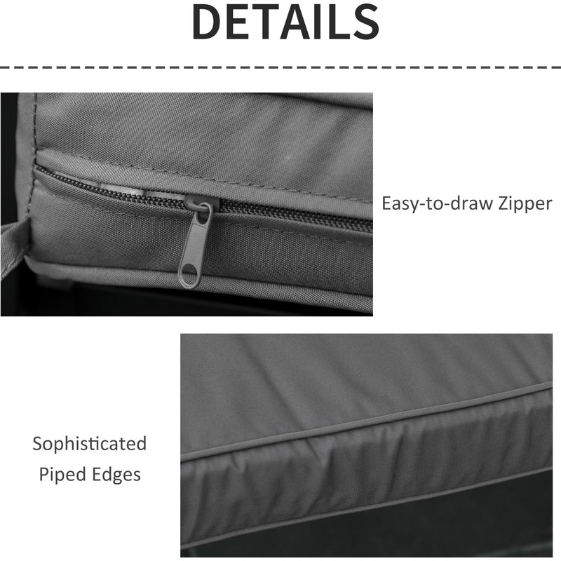 2-Seater Bench Cushion, 120x50x8cm, Indoor/Outdoor