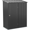 5x3ft Metal Outdoor Storage Shed, Grey Outsunny