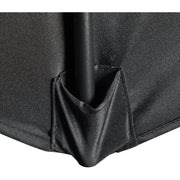 Outsunny 2.7m Balcony Half Parasol 5 Steel Ribs Construction Garden Outdoor Umbrella Black Outsunny