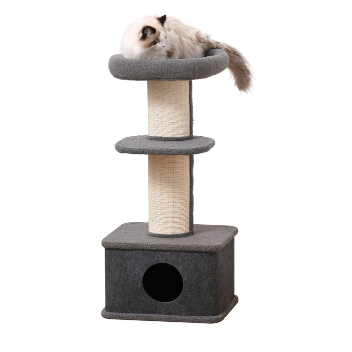 Multi-Level Cat Tower, Sisal Post, Condo, Plush Perches