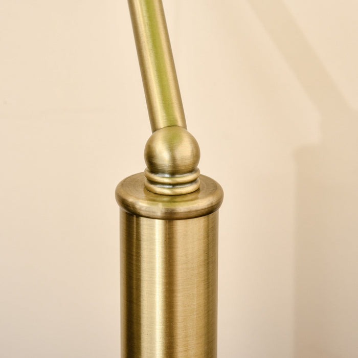 Bankers Table Lamp Green, Antique Bronze Stand