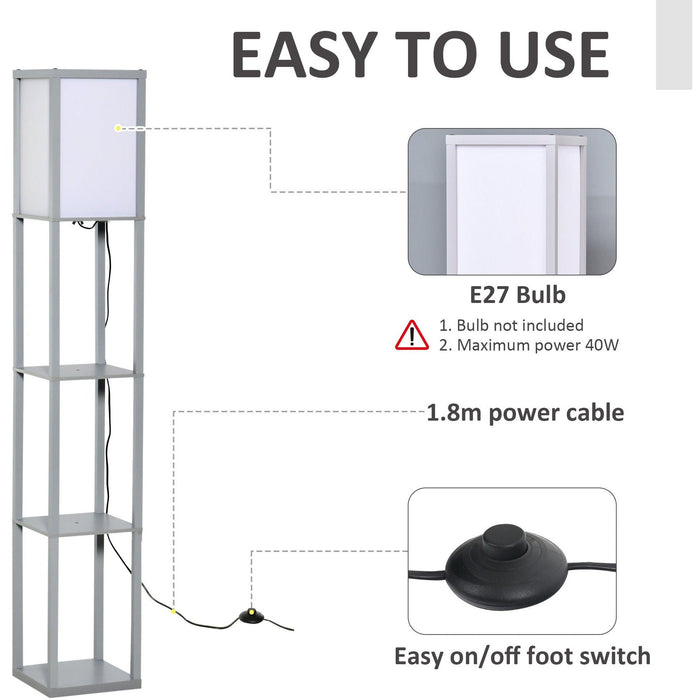 Floor Lamp With Shelves