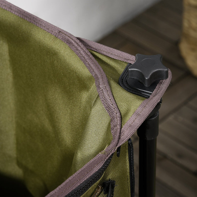 Green Folding Garden Garden Trolley on Wheels