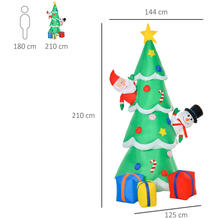 Image of a 7ft Blow Up Christmas Tree For Outdoor Use