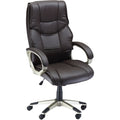 Brown High-Back Home Office Chair with Adjustable Height Homcom