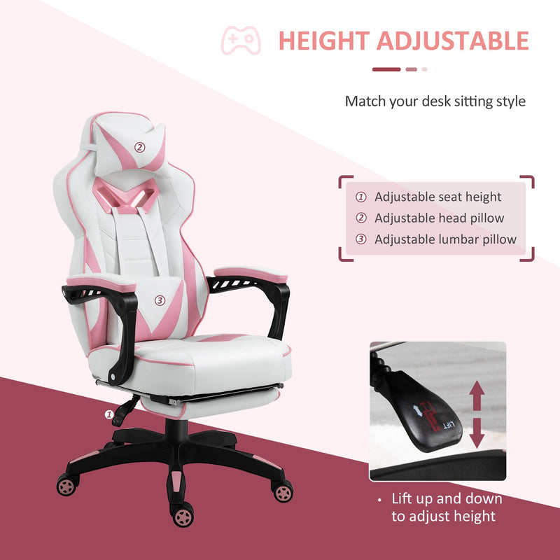 Racing Gaming Chair Pink
