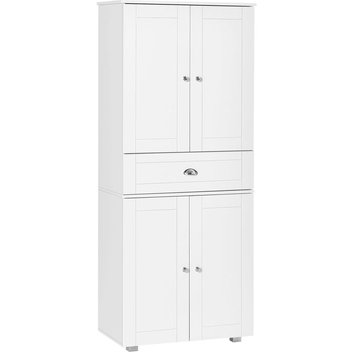 Tall Kitchen Cupboard, Drawer, White