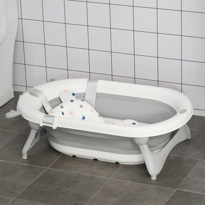 Portable Baby Bath, Anti-Slip, Newborn to 3 Years Homcom
