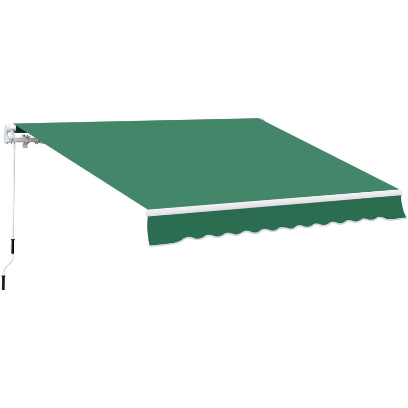 Manual Patio Awning - 4 x 3m Aluminium Retractable Sun Shade