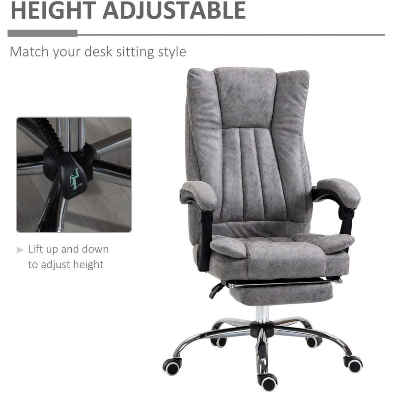 Reclining Executive Desk Chair, Grey