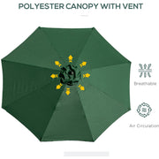 3m Tilting Garden Parasol with Crank Handle Outsunny
