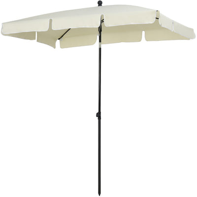 Rectangular Garden Parasol, Aluminium Frame Outsunny