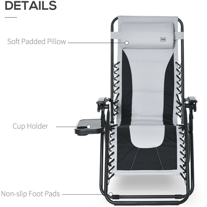 Zero Gravity Chair With Cup Holder and Pillow