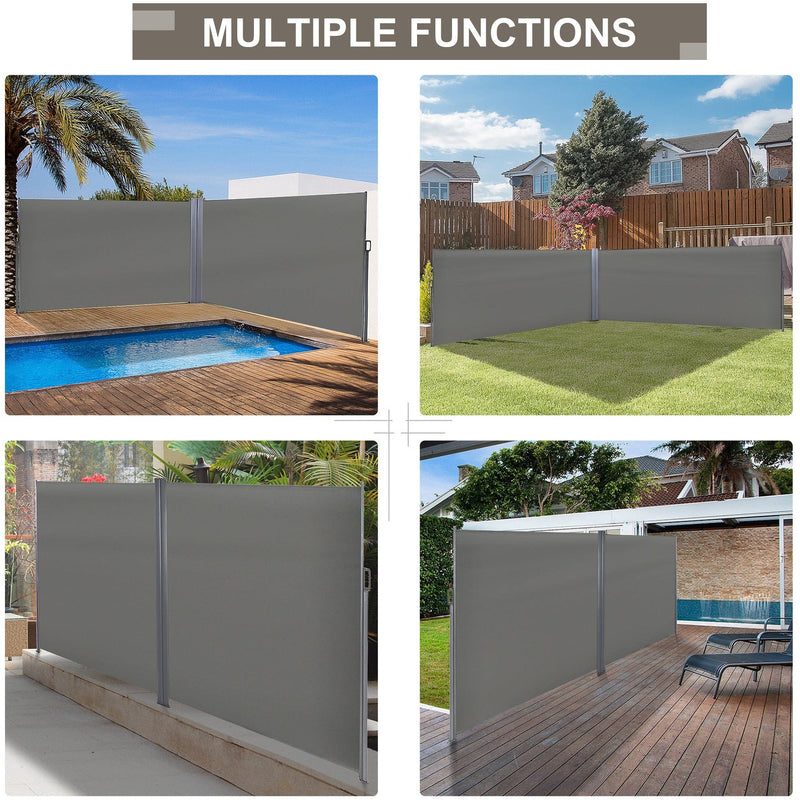 Double Pull Out Side Awning, 6 x 2m