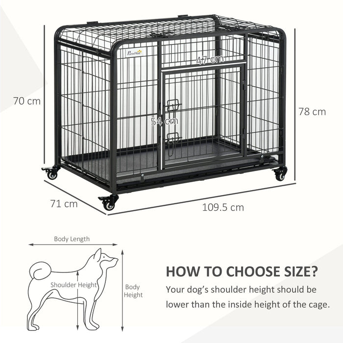 Foldable Heavy Duty Kennel with Double Doors