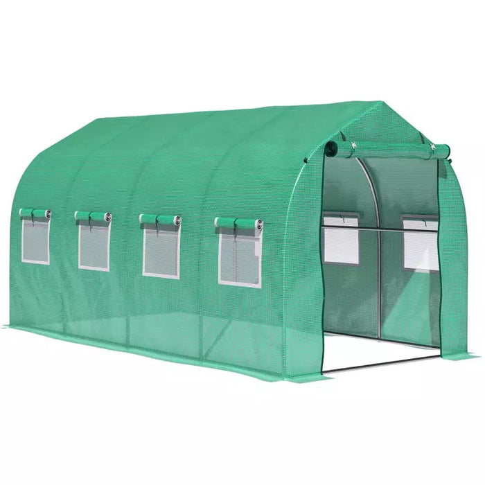 Steel Frame Polytunnel Greenhouse, 4x2m