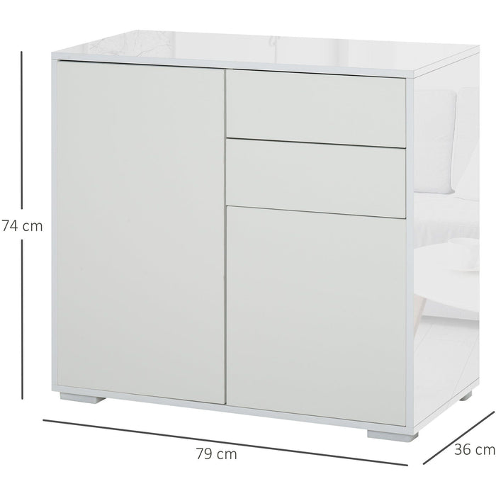 Modern Storage Cabinet For Living Room, L79 x W36 x H74cm