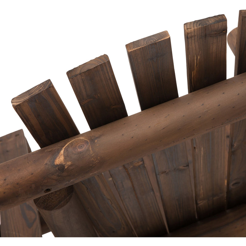 Wooden Love Seat For Garden