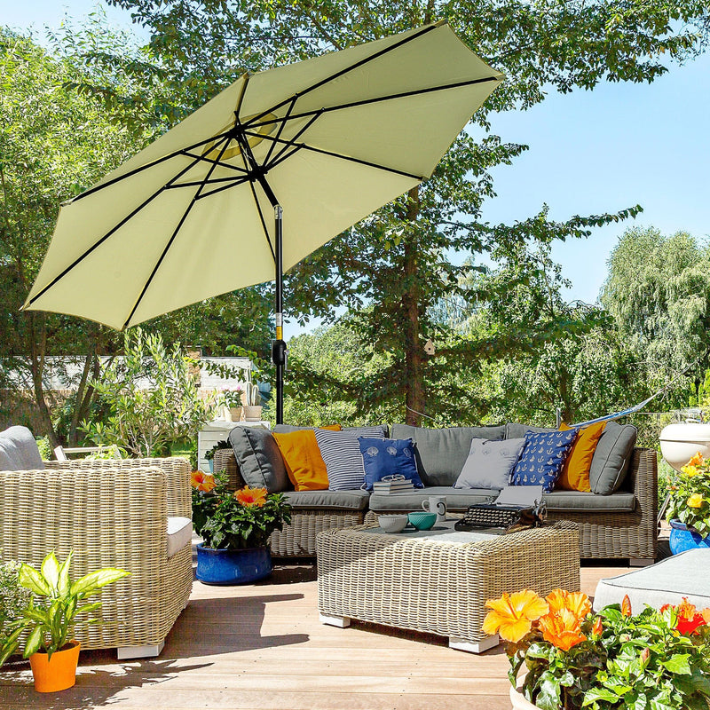 3m Garden Parasol - Beige Outsunny