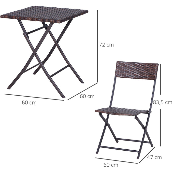 Square Table Bistro and Chairs,