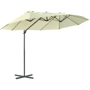 Large Cantilever Umbrella With Cross Base Outsunny