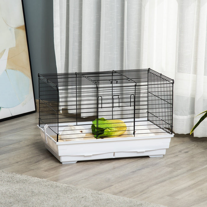 Small Animal Cage with Wood Floor (61.5x38x40cm)