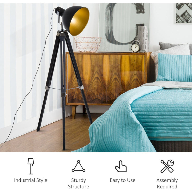 Industrial Tripod Floor Lamp