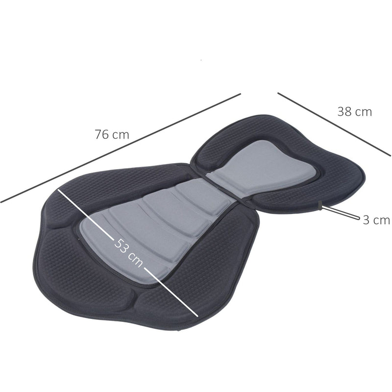 HOMCOM High Back Detachable Canoe/Kayak Seat-Black Homcom