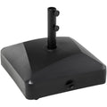 Outsunny Garden Parasol Base Holder, 43kg Water or 60kg Sand Filled, Outdoor Market Umbrella Stand Weight with Wheels and Brakes, Black Outsunny