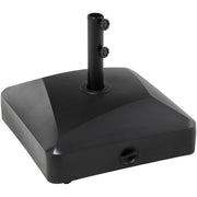 Outsunny Garden Parasol Base Holder, 43kg Water or 60kg Sand Filled, Outdoor Market Umbrella Stand Weight with Wheels and Brakes, Black Outsunny
