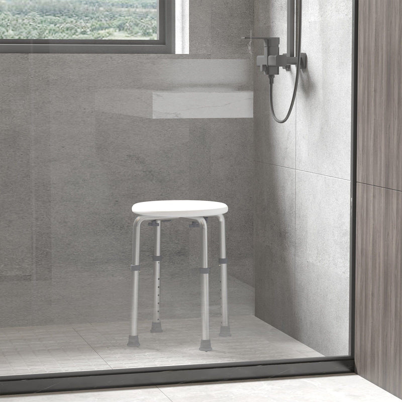 Non Slip Shower Seat, Cream White