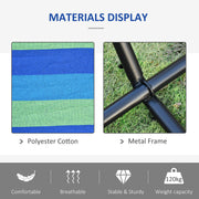 Camping Hammock with Stand, Bag, Adjustable, 120kg Load Outsunny