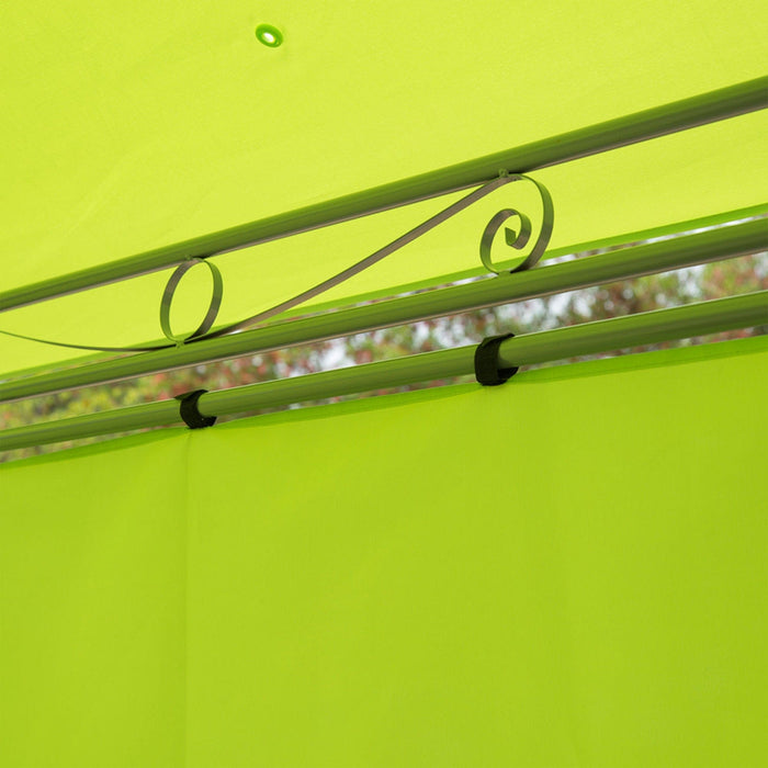 Garden Gazebo With Metal Frame, Water-Resistant, 3x3m, Green