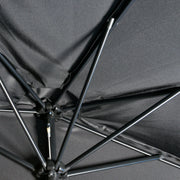 Half Parasol for Patio, Balcony - Black Outsunny