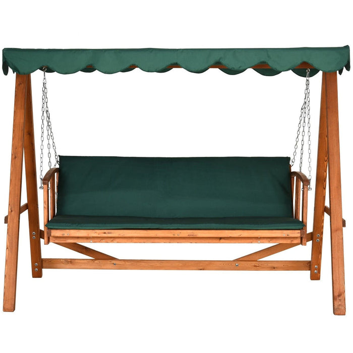 Premium Wooden 3 Seater Garden Swing Day Bed