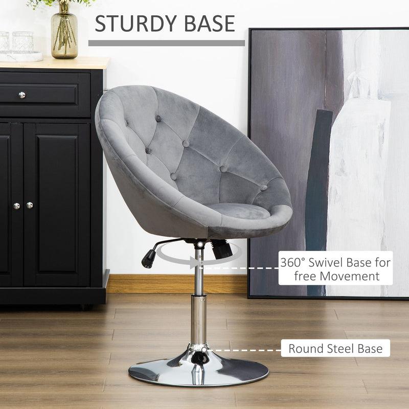 Modern Velvet Swivel Tub Chair