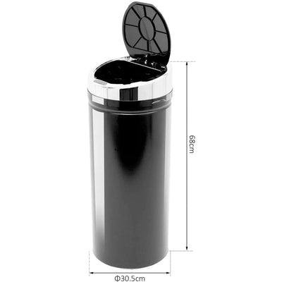 42L Stainless Steel Motion Sensor Kitchen Bin, Black Homcom